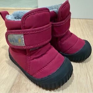 Jan & Jul Floral Toddler Insulated Ankle Boots • Size 4 • Wildberry